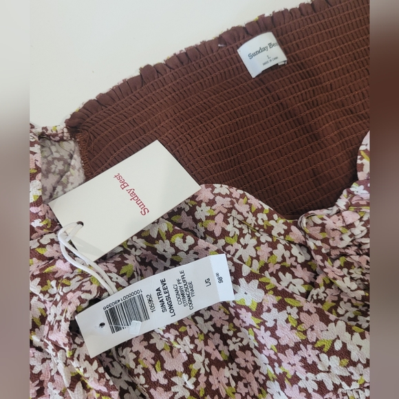 Sunday Best Sinatra Longsleeve Blouse Size Large - Picture 10 of 14